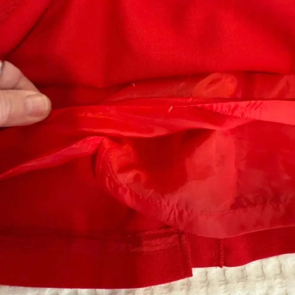 Vintage Requirements red pencil skirt with slit size 12 - Picture 8 of 10